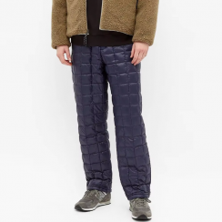 4 Pcs Mens Winter Polyester Quilted Puffer Elastic Pant with Side Button Fly