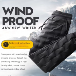 5 Pcs Mens Waterproof and Windproof Skiing and Snowboarding Bubble Thick Pants