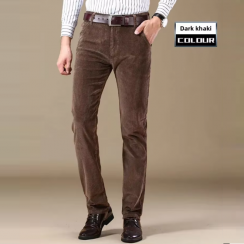 Mens Corduroy Casual Straight Leg Loose Fit Corduroy Pants