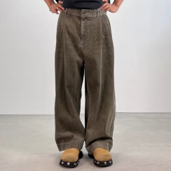5 Prs Warm Knit Loose Straight Corduroy Thick Pant